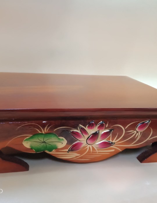 Đôn Gỗ Chữ Nhật 25x30 Bông Nổi