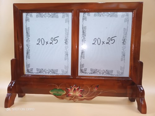 Khung hình đôi bông nổi 20*30