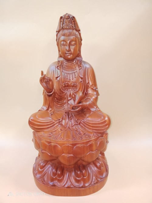 Quan Âm Gỗ Hương 20cm