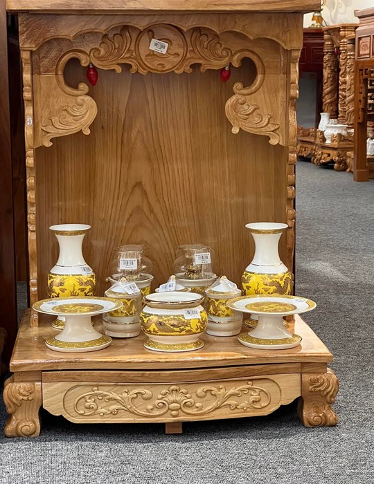 trang thờ gỗ gõ bèo 60