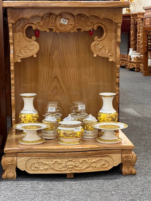 trang thờ gỗ gõ bèo 60