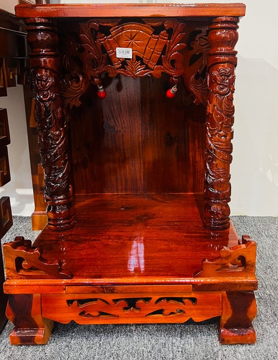 trang thờ gỗ tràm mái bằng 40cm