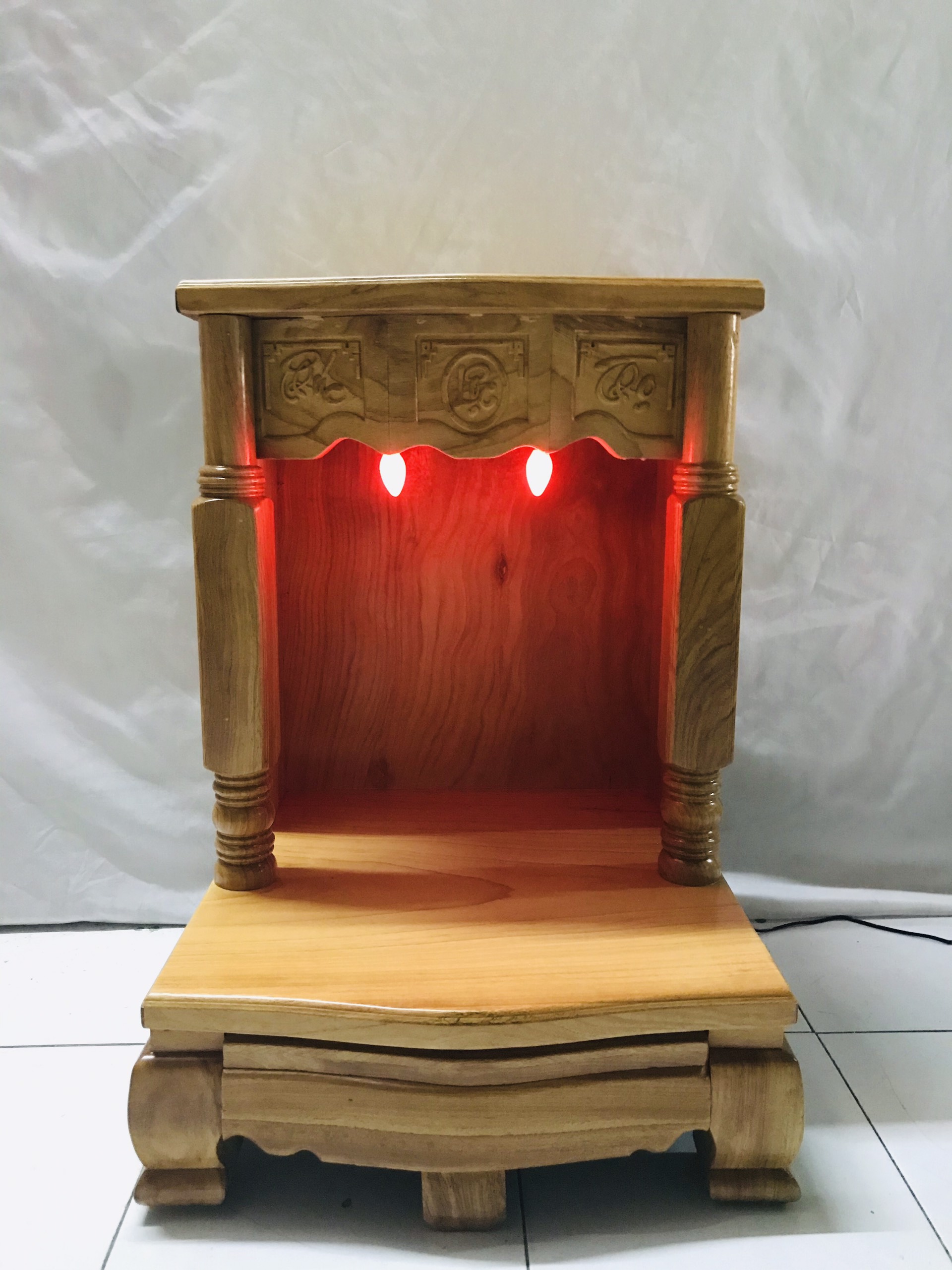 TT gỗ gõ mái bằng vuông to 50